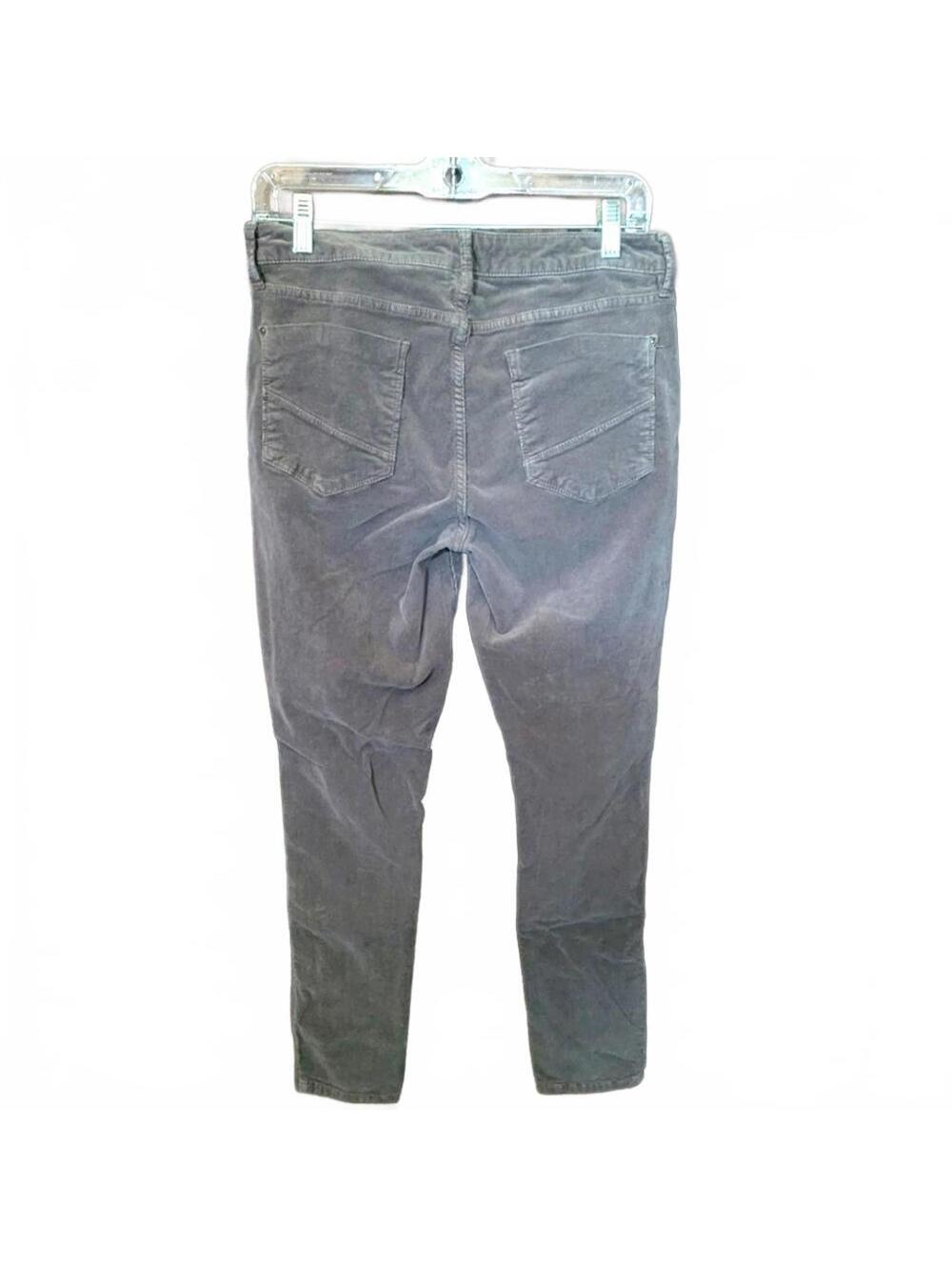 JustFab Grey Taupe Corduroy Pants Skinny Fit Size 30 - Picture 2 of 5